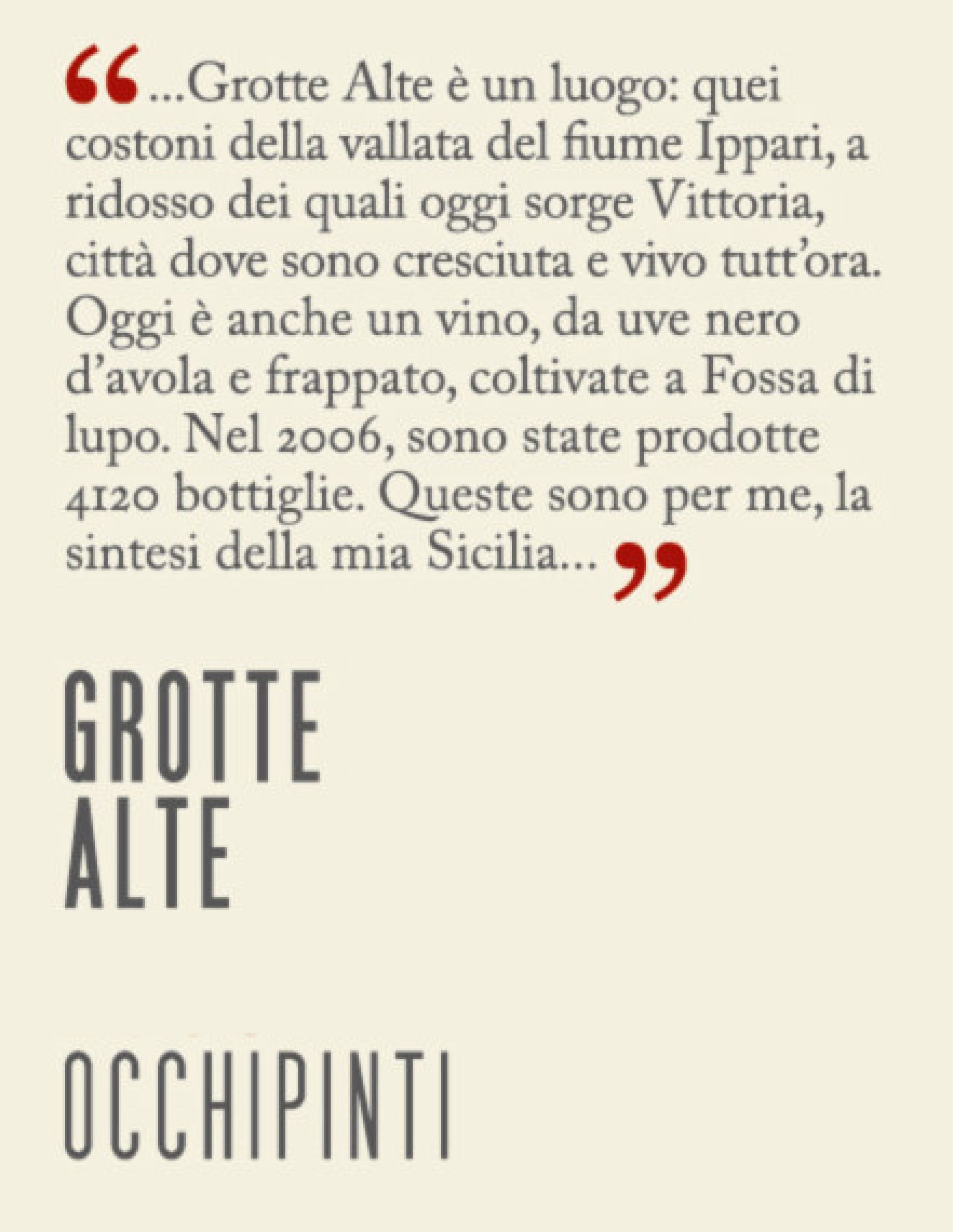 Occhipinti - SM Vino de Contrada Grillo Sicilia Bianco 2021 750ml (1 –  Depanneur Wines