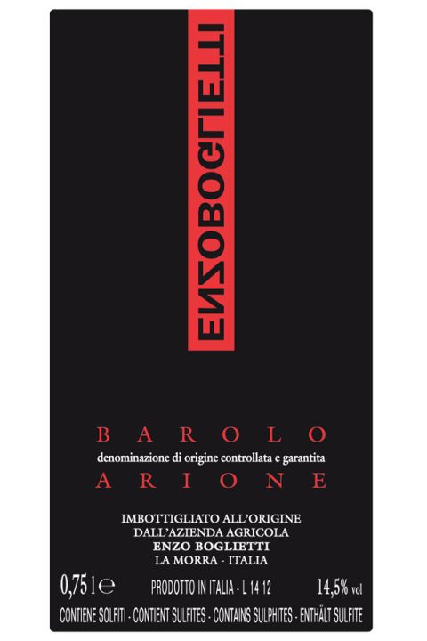 Boglietti Barolo Arione label